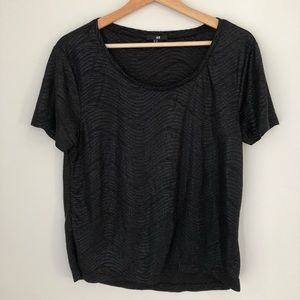 H&M Black Metallic Tee